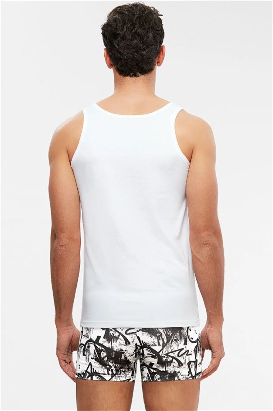 Kom Henry 2'li Beyaz Askılı Pamuklu Basic Erkek Atlet