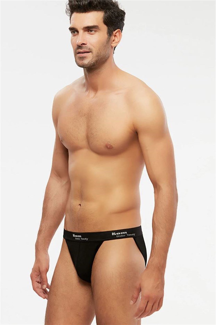 Kom Kevin Siyah Basic Pamuklu Erkek Tanga