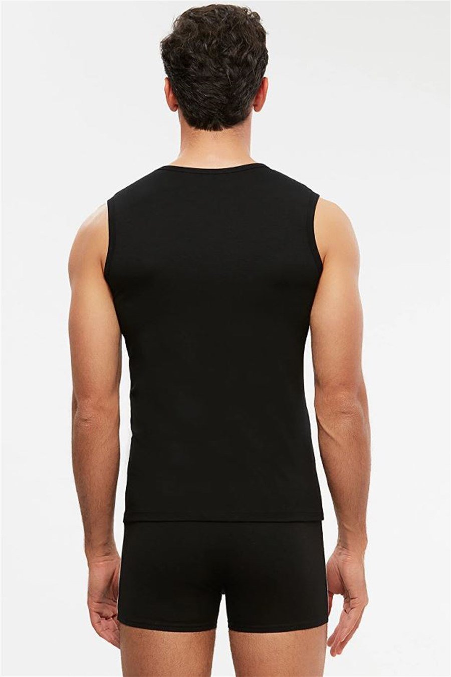 Kom Nick 2'li Beyaz Bisiklet Yaka Erkek Atlet