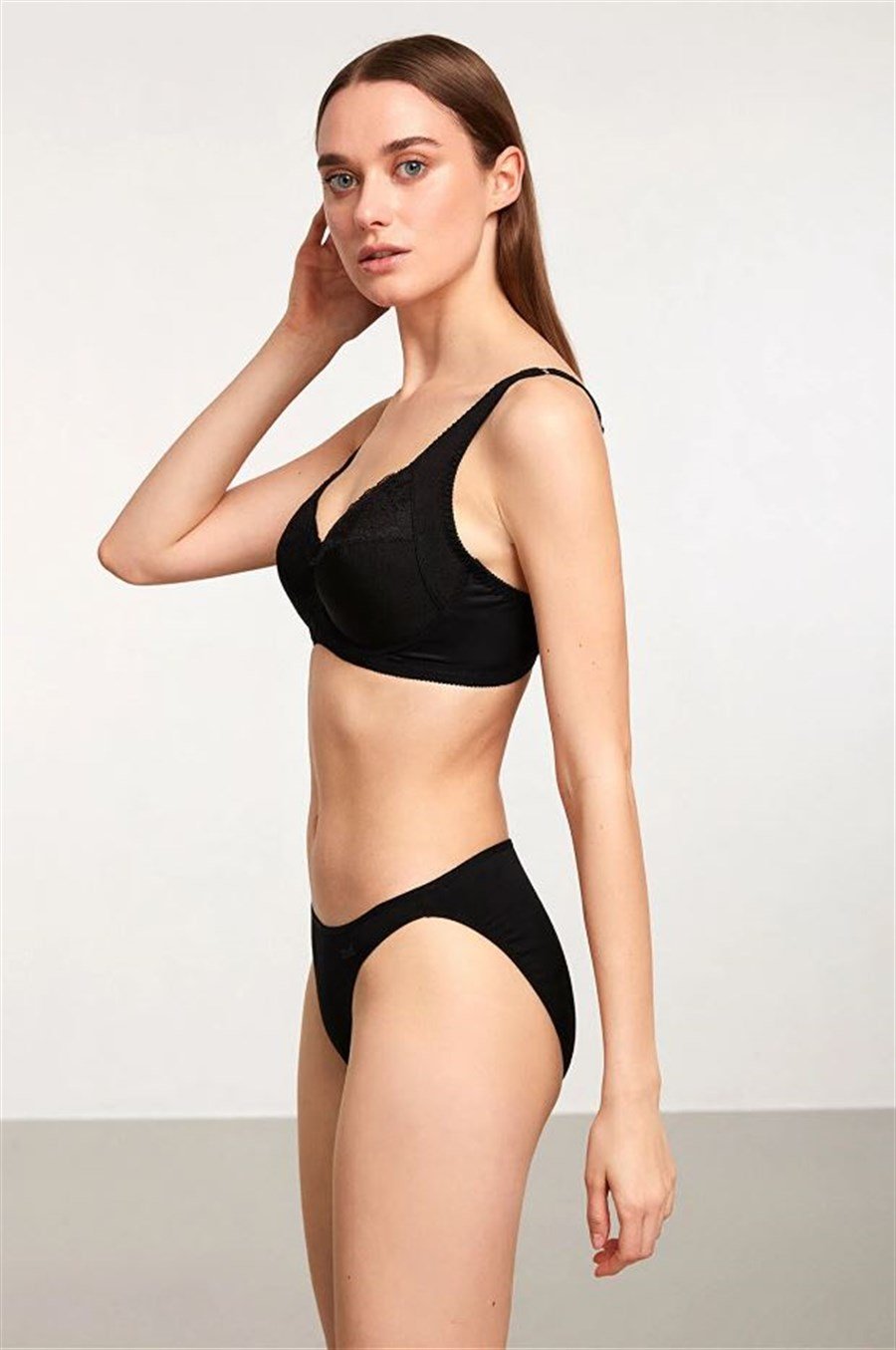 Kom Rosenna Siyah Rahat Askılı Toparlayıcı Sütyen