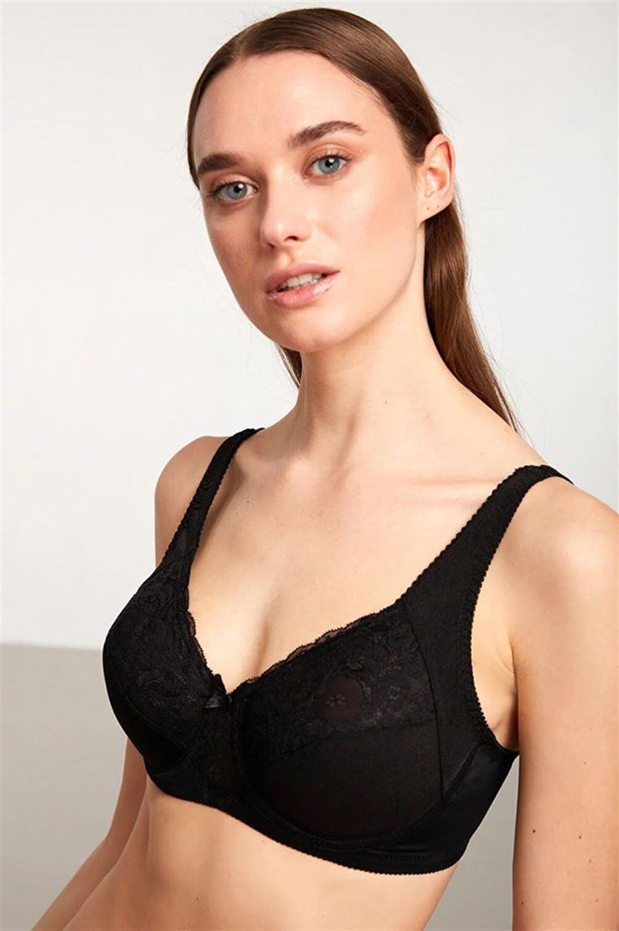 Kom Rosenna Siyah Rahat Askılı Toparlayıcı Sütyen