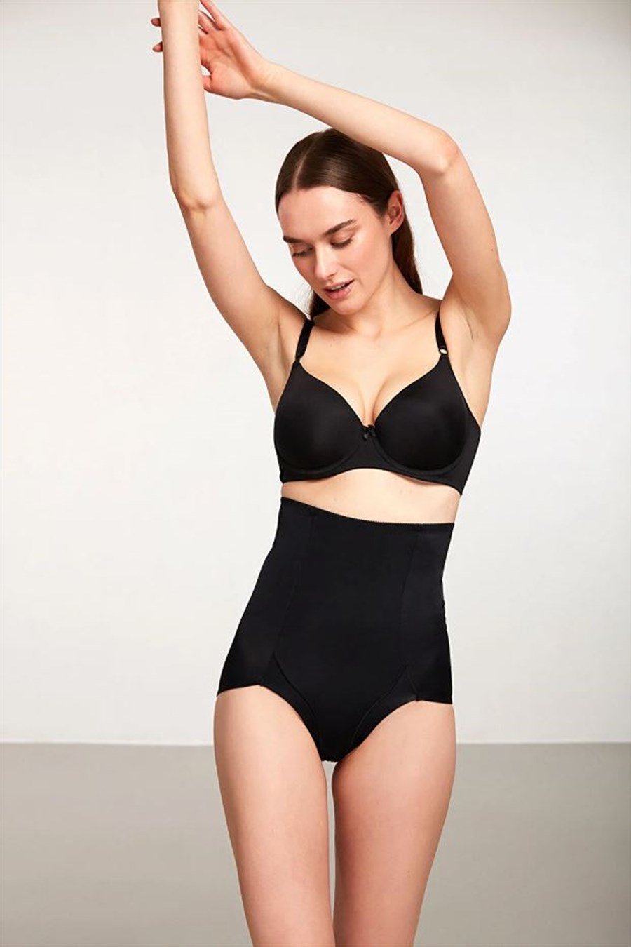 Kom Sonya Mideli Siyah Toparlayıcı Korse