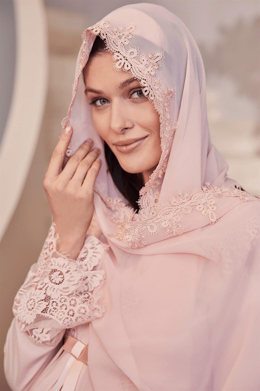 Mecit 0028 Pudra Şifon Şal