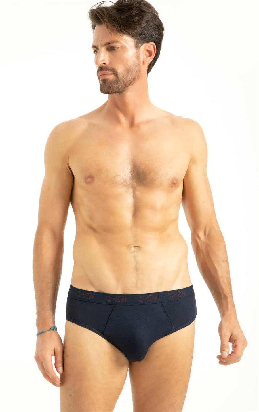 Q-En 510 Lacivert Bambu Erkek Slip