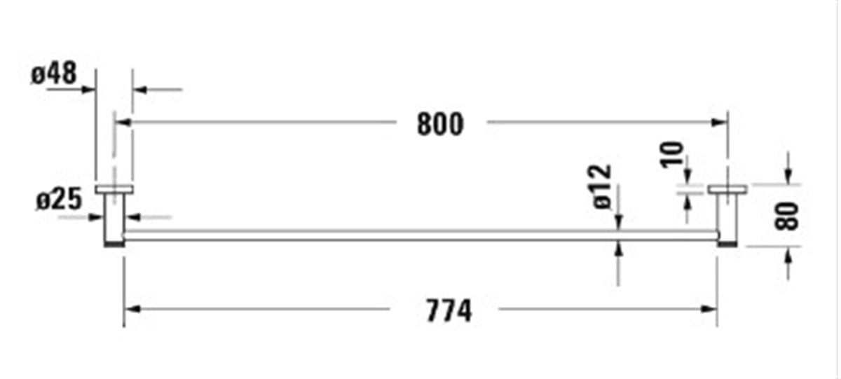  Duravit D-code Havluluk Askısı 80cm