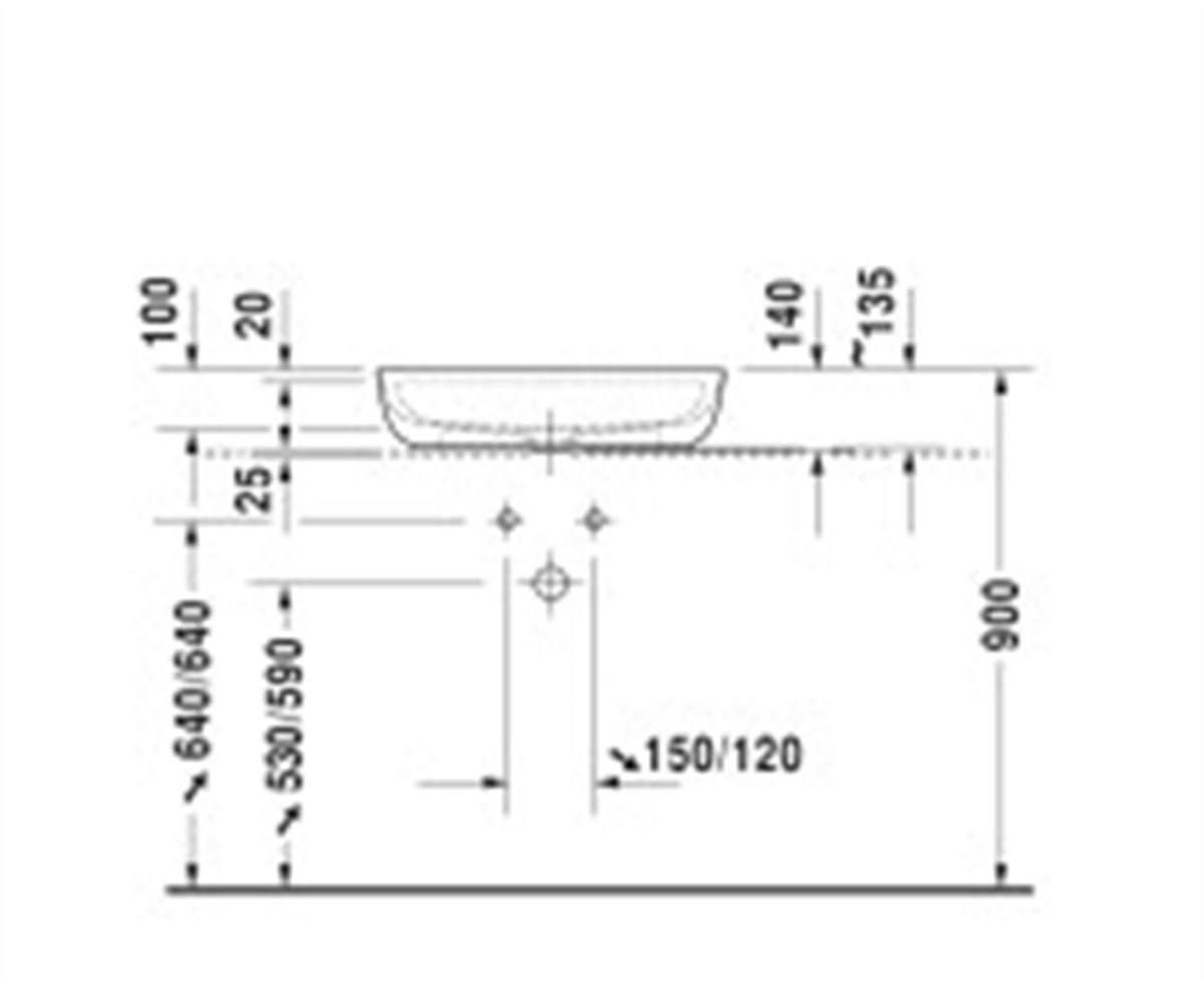 Duravit  luv DuraCeram Çanak Lavabo 60cm
