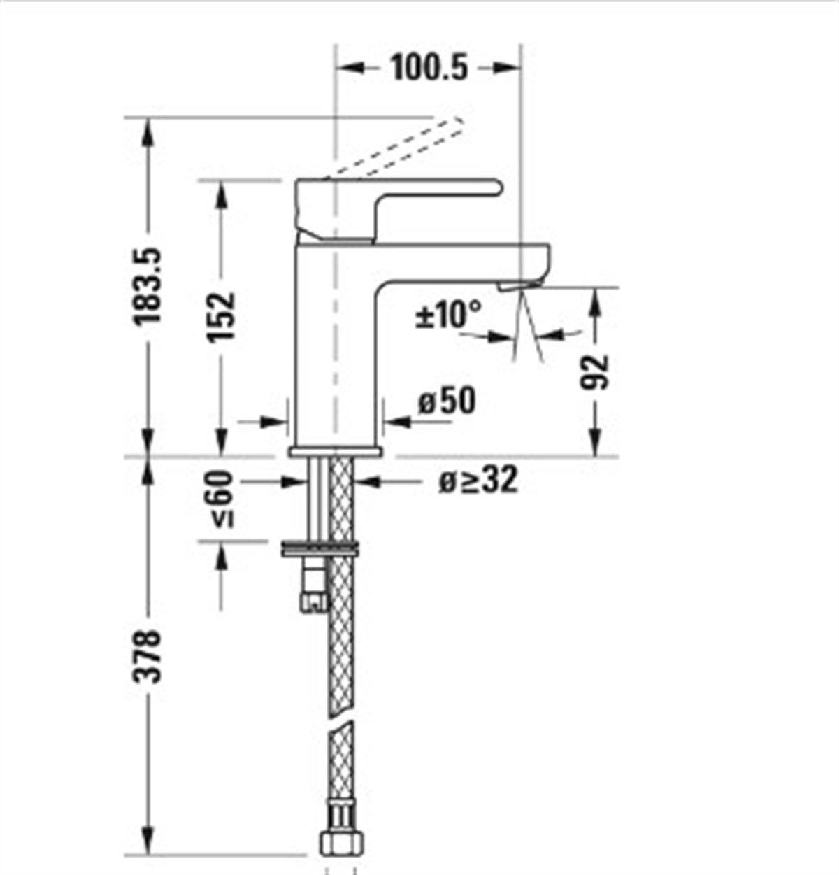 Duravit B2 Lavabo bataryası Small