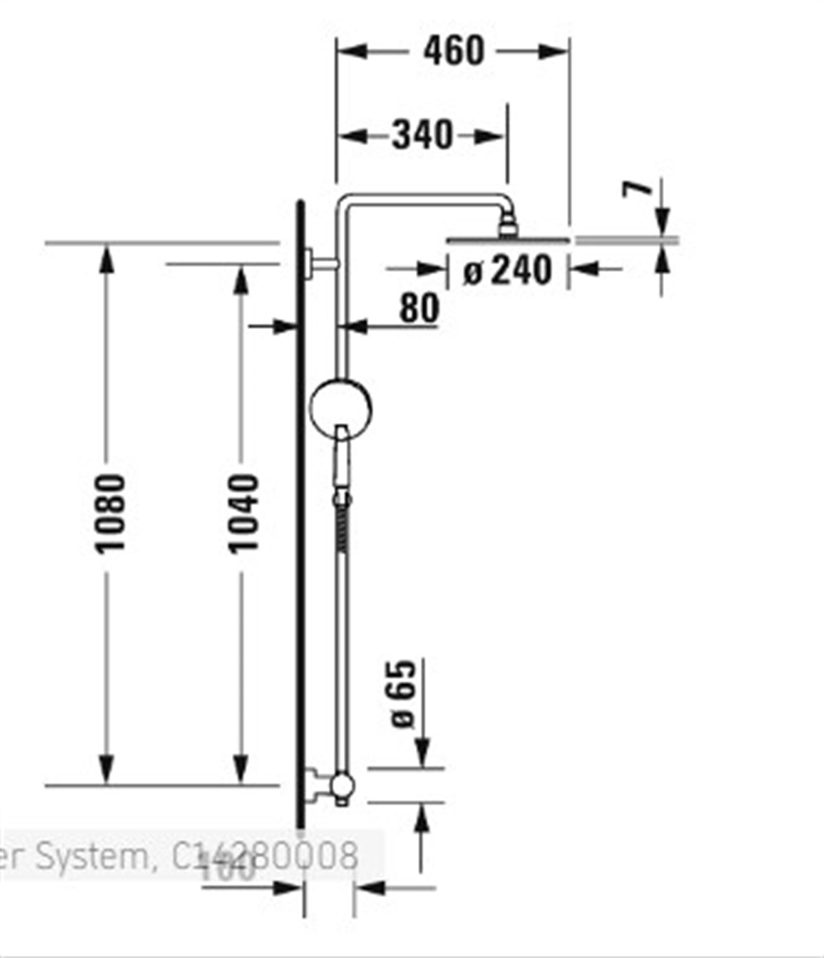 Duravit C1 Duş Batarya Seti Termostatik 