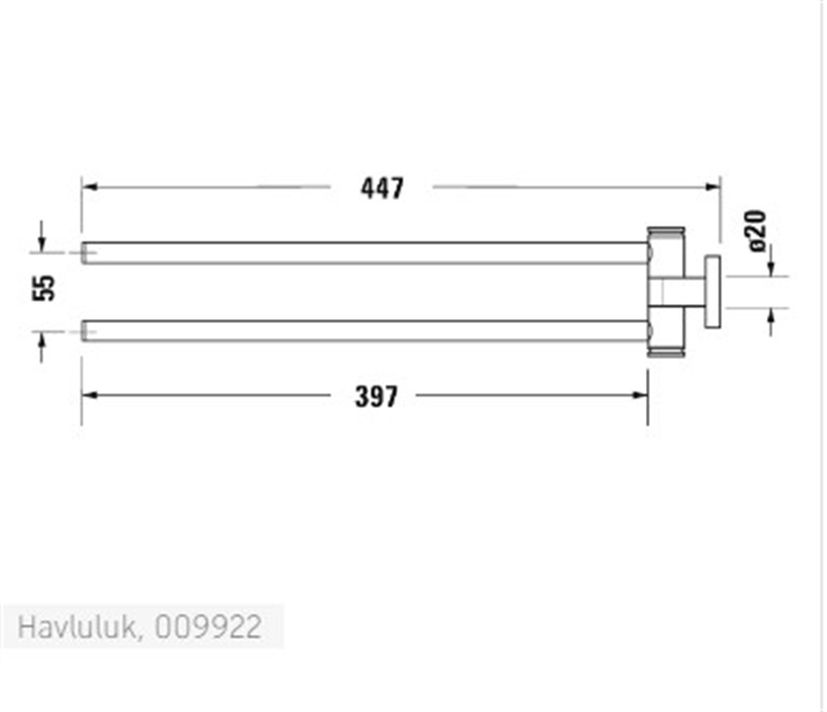 Duravit D-code 2 li Havlu Askısı