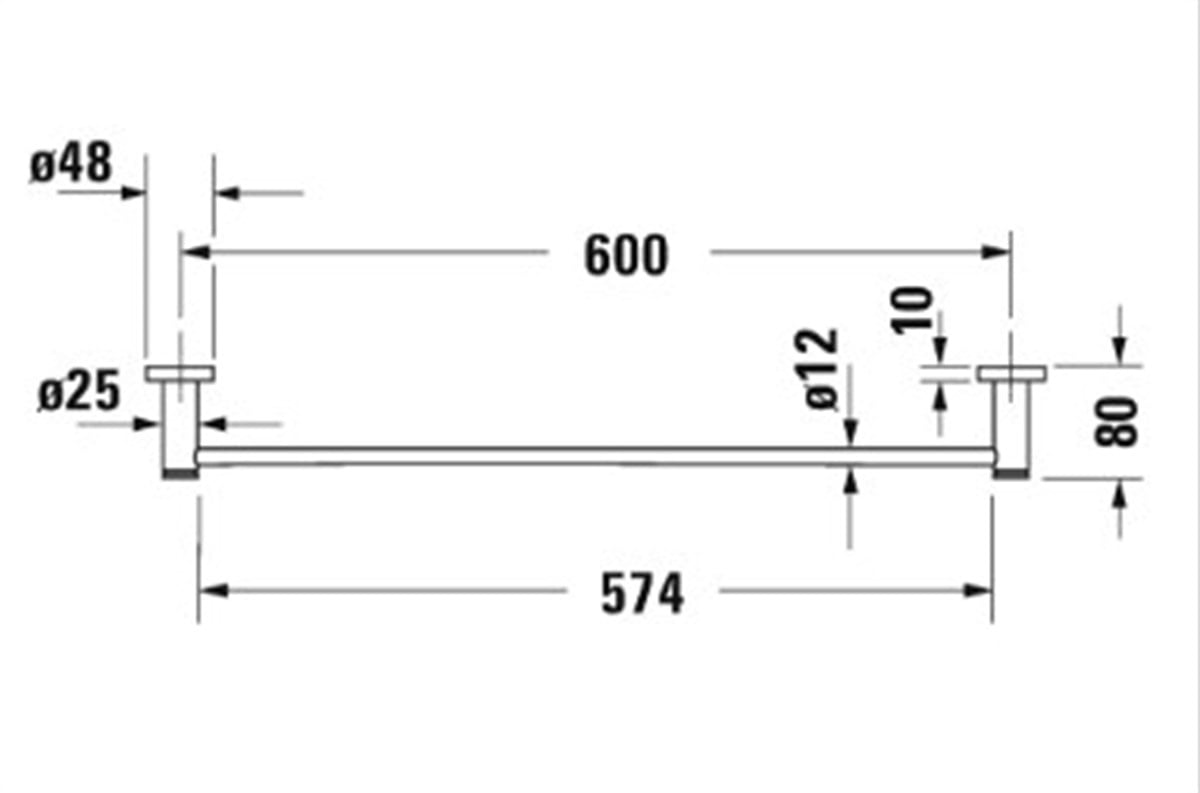 Duravit D-code Havluluk Askısı 60cm