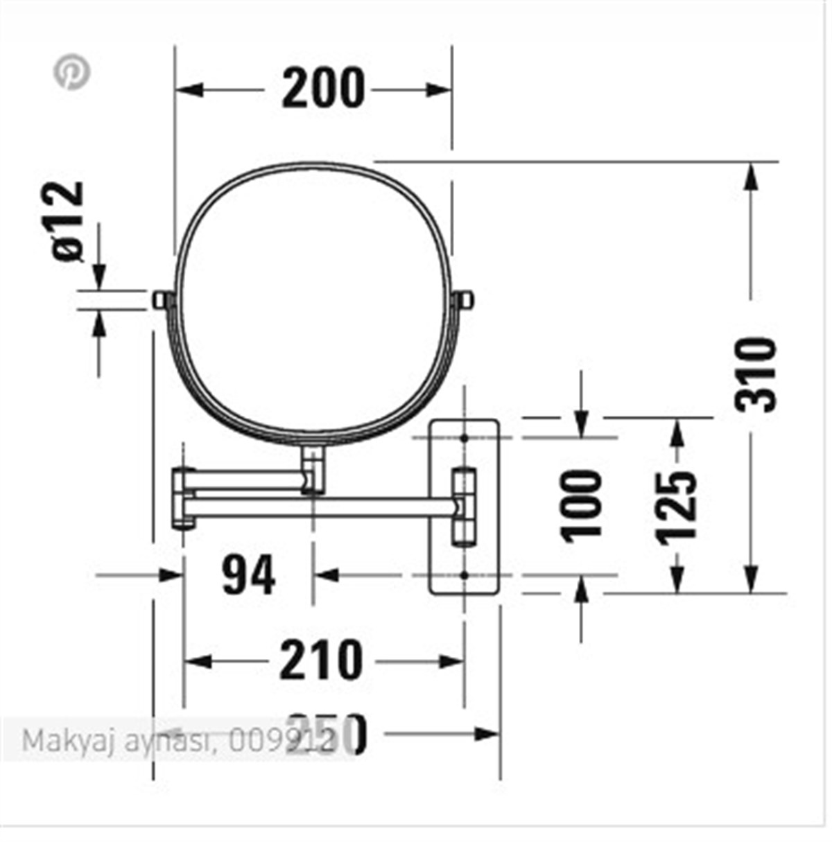 Duravit D-code Makyaj Aynası 