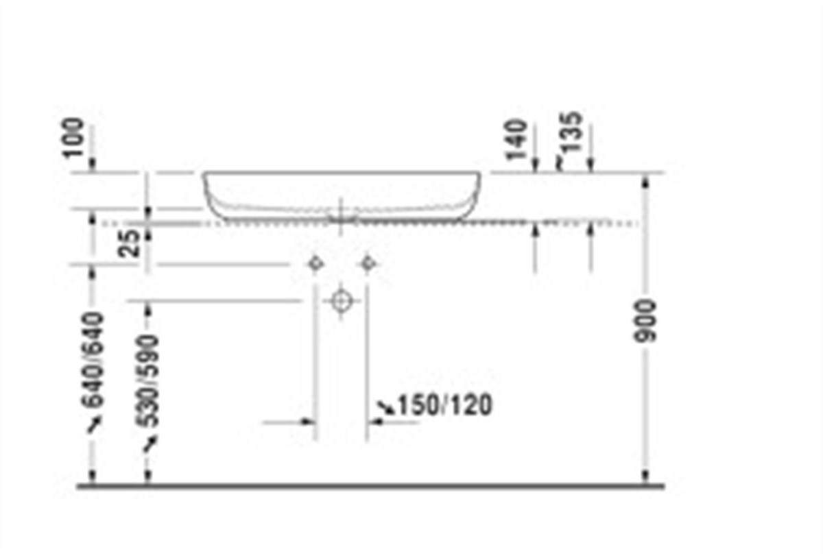 Duravit Luv DuraCeram Çanak lavabo 80cm Beyaz