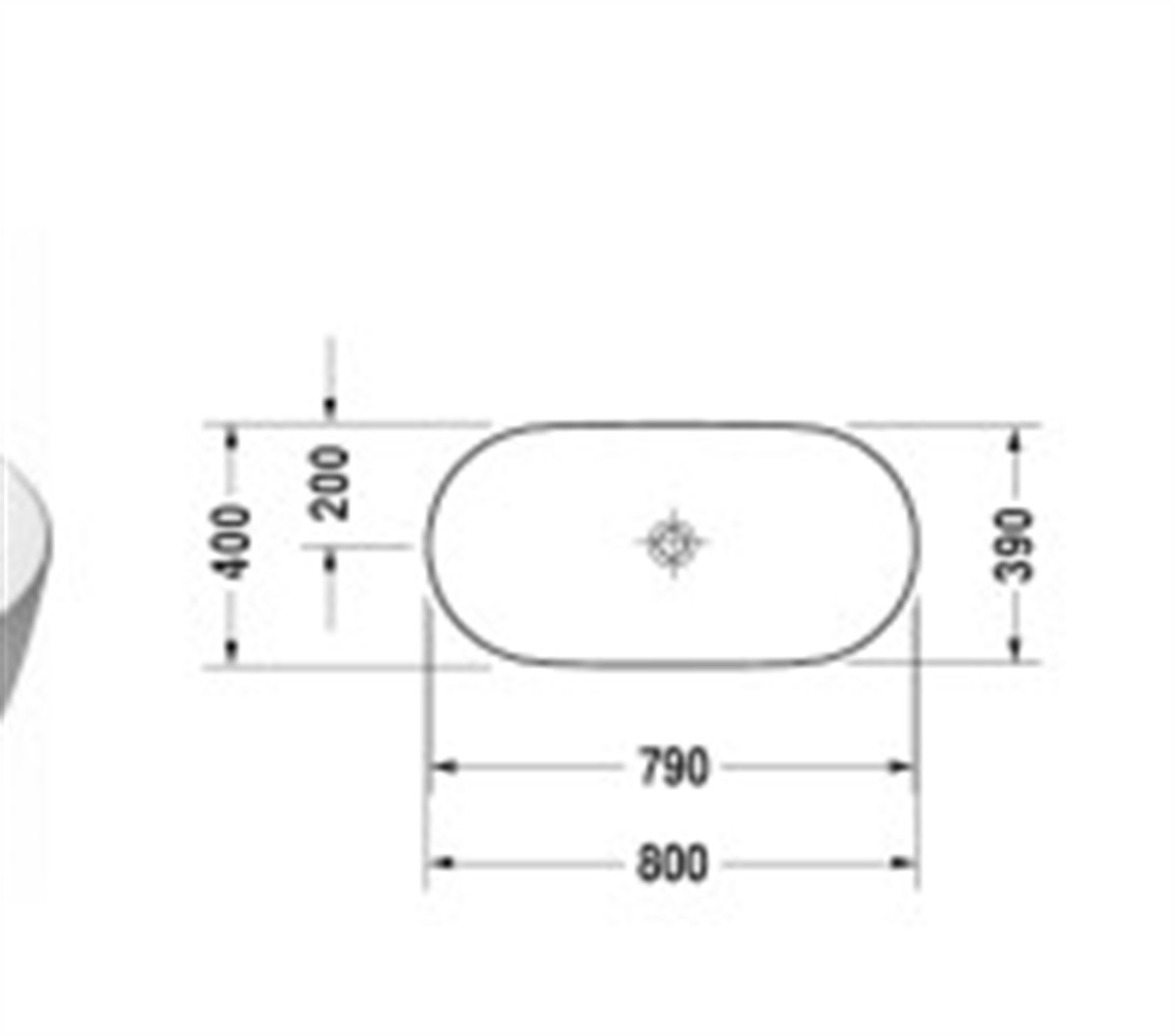 Duravit Luv DuraCeram Çanak lavabo 80cm Beyaz