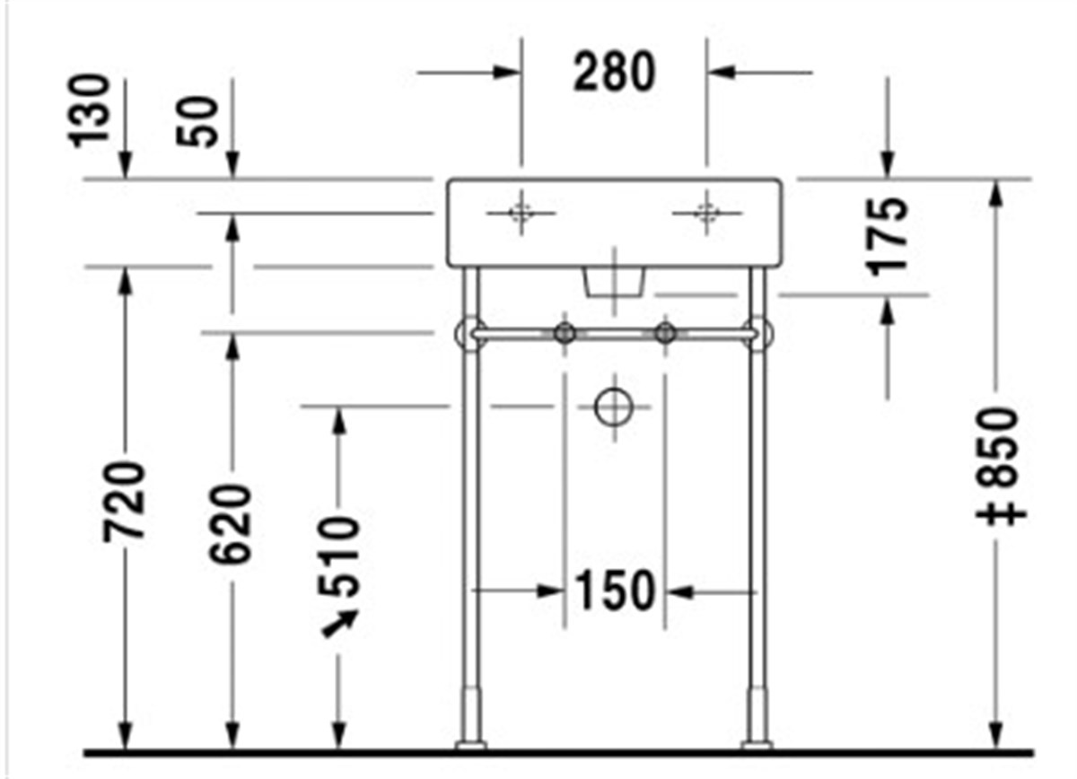 Duravit Vero , etajerli lavabo 50cm