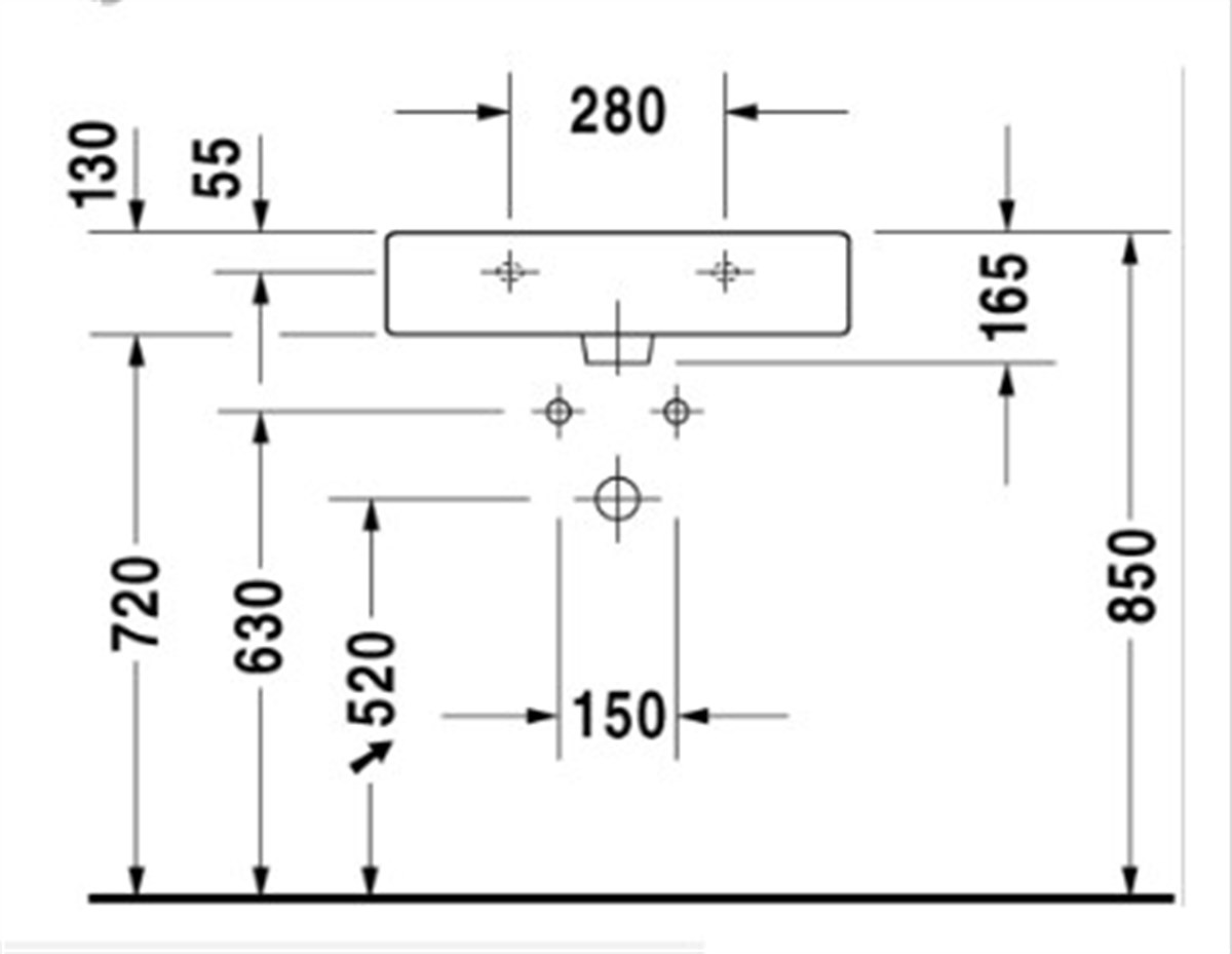 Duravit Vero Etejerli Lavabo 60cm