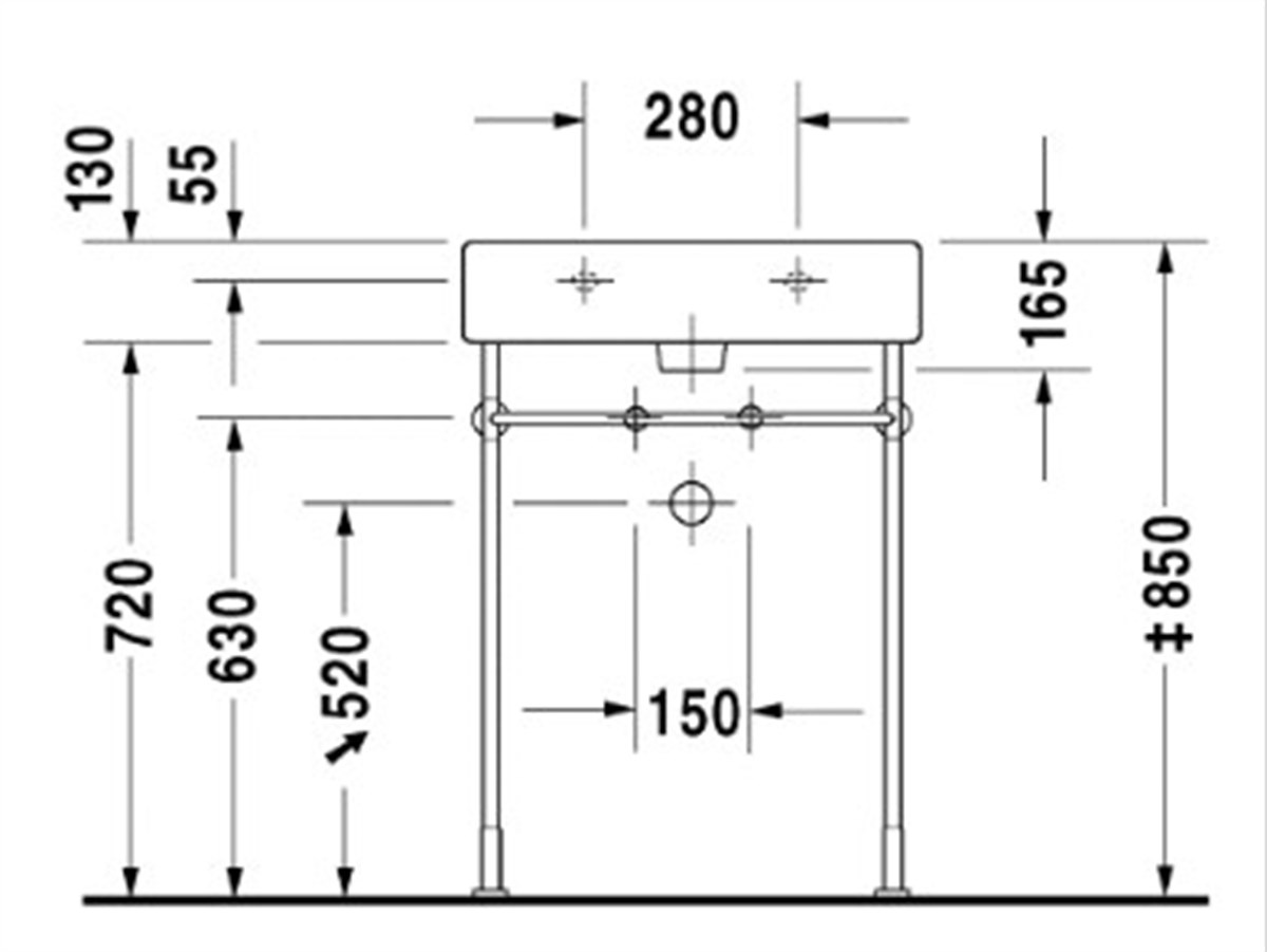 Duravit Vero Etejerli Lavabo 60cm