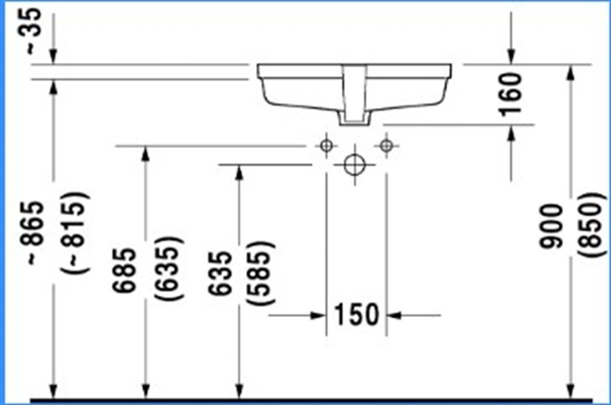 Duravit Vero Tezgah Altı Lavabo 48,5cm