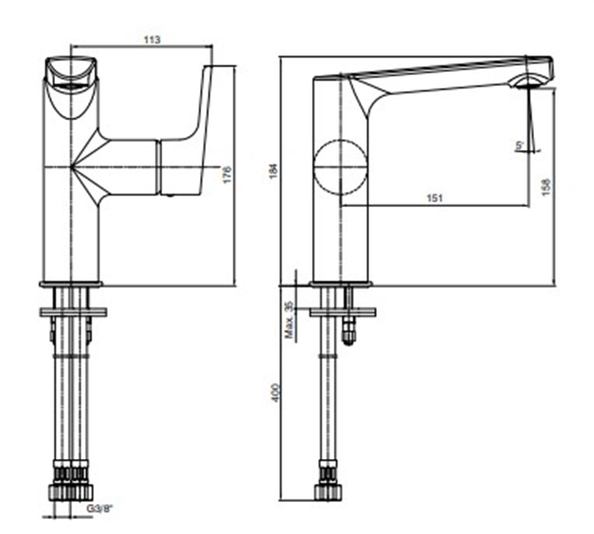 Eca Luna Lavabo Bataryası Krom