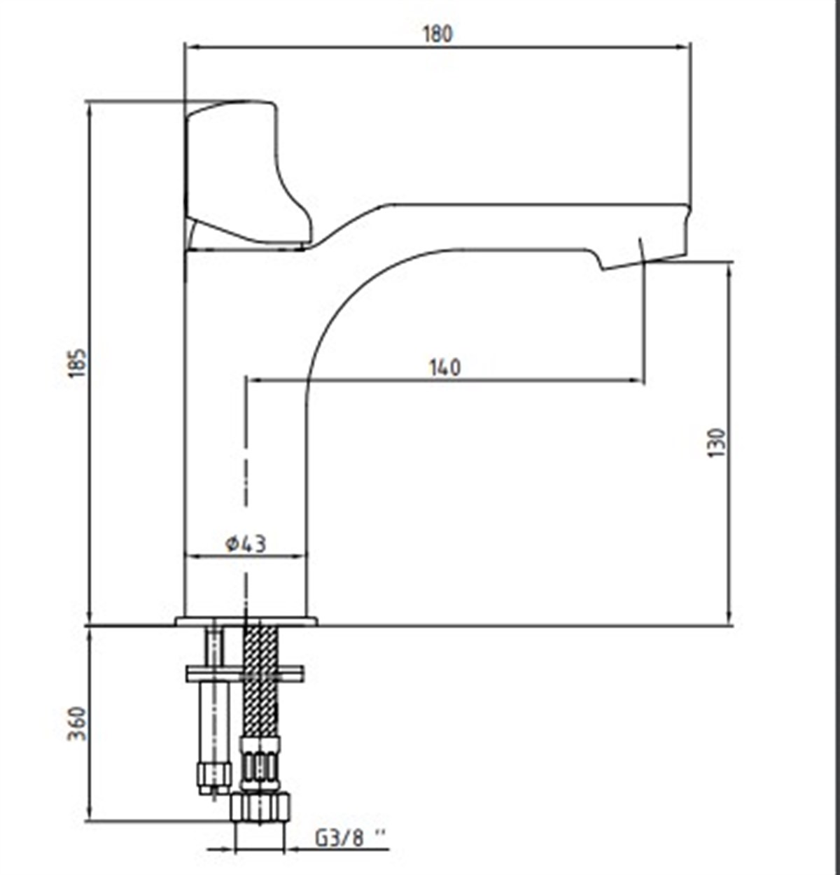 Eca Myra Lavabo Bataryası Siyah
