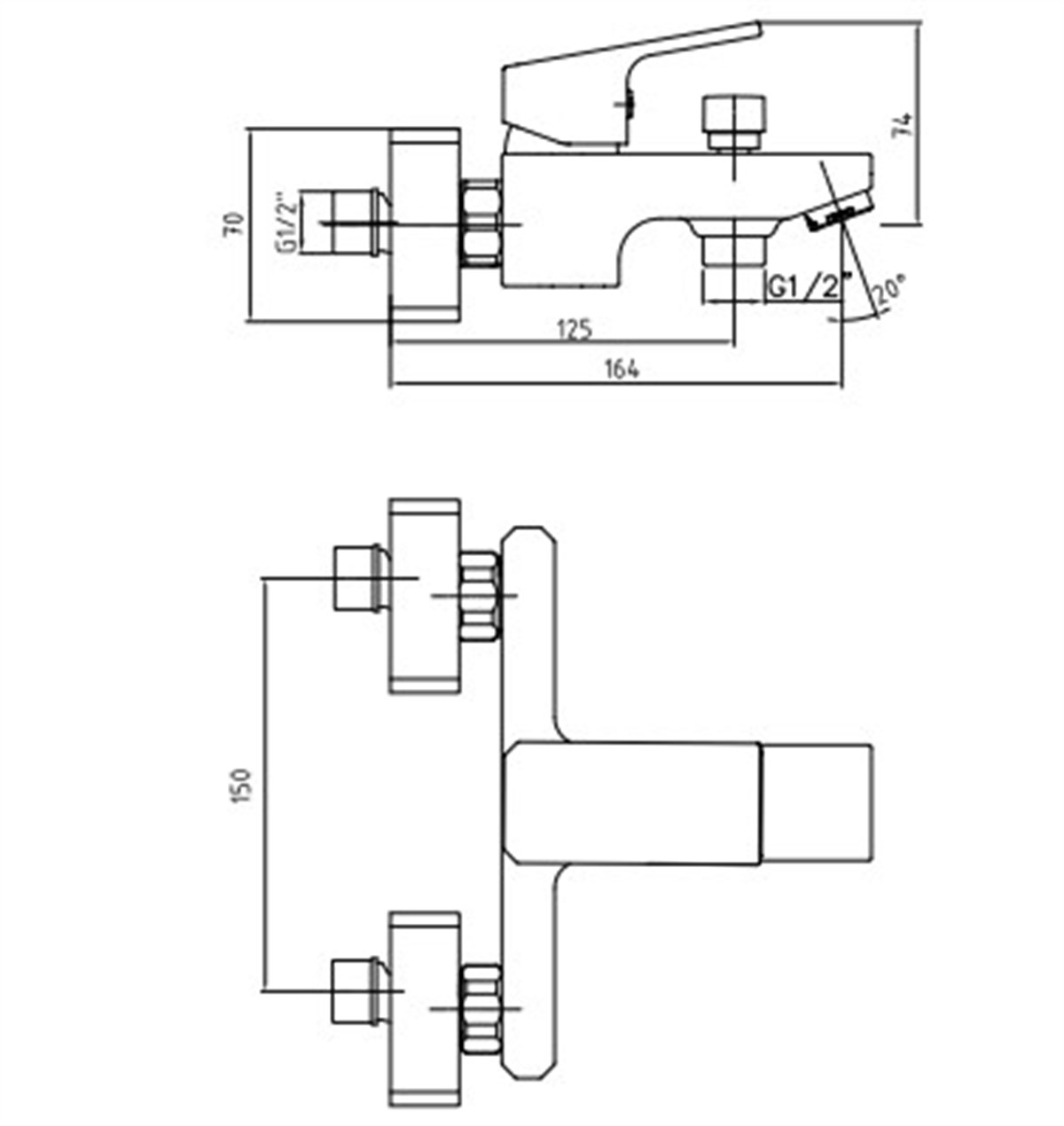 Eca Tiera Banyo Bataryası Krom Siyah
