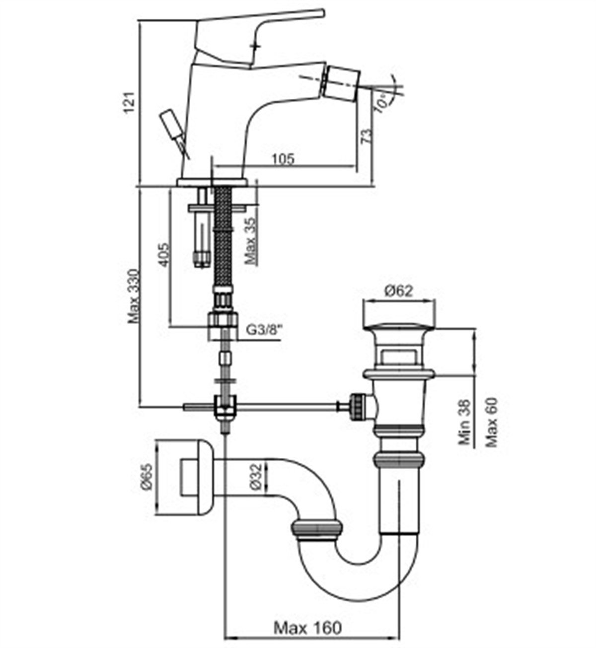 Eca Tiera Bide Bataryası Krom