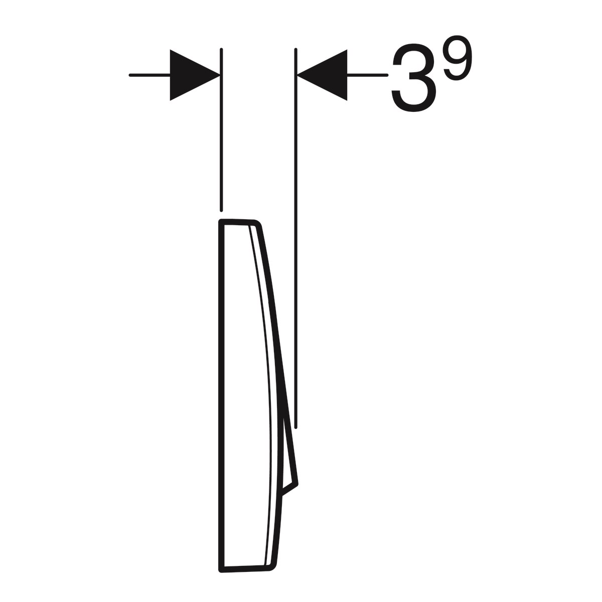 Geberit 200F Kumanda Kapağı Tek Basmalı Start-Stop Parlak Krom 