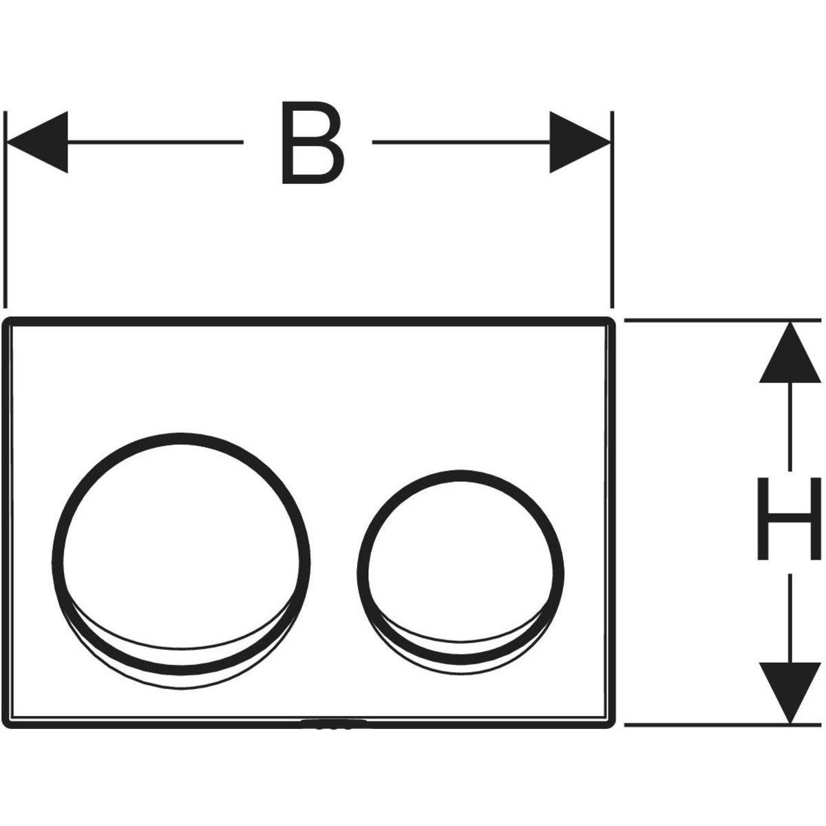 Geberit Alpha 20 Kumanda Kapağı, Çift Basmalı, Beyaz  - 115.040.11.5
