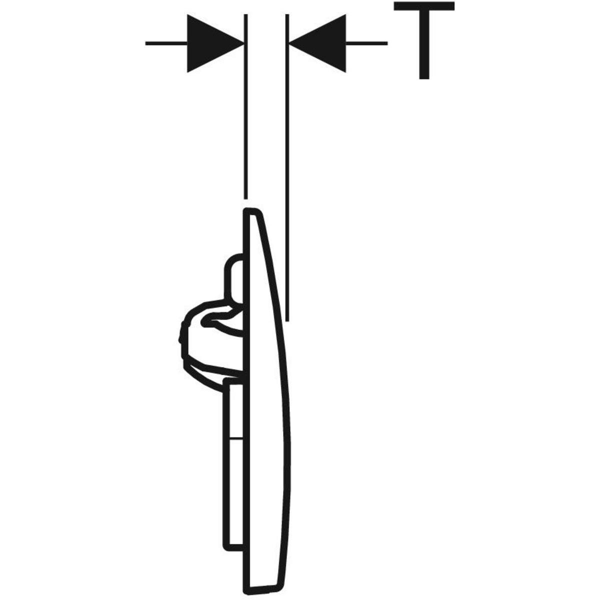 Geberit Alpha 20 Kumanda Paneli, Çift Basmalı, Parlak Krom  - 115.040.21.5