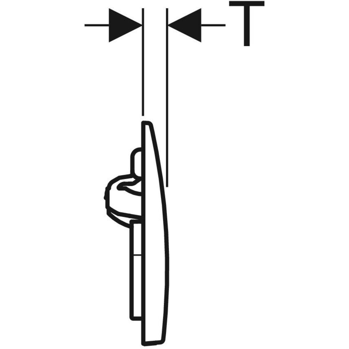 Geberit Alpha Kumanda Paneli, Çift Basmalı, Mat Krom  - 115.040.46.5