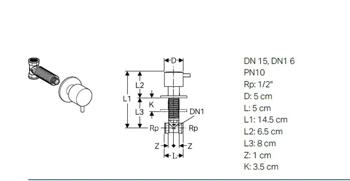 Geberit Ankastre Stop Valf