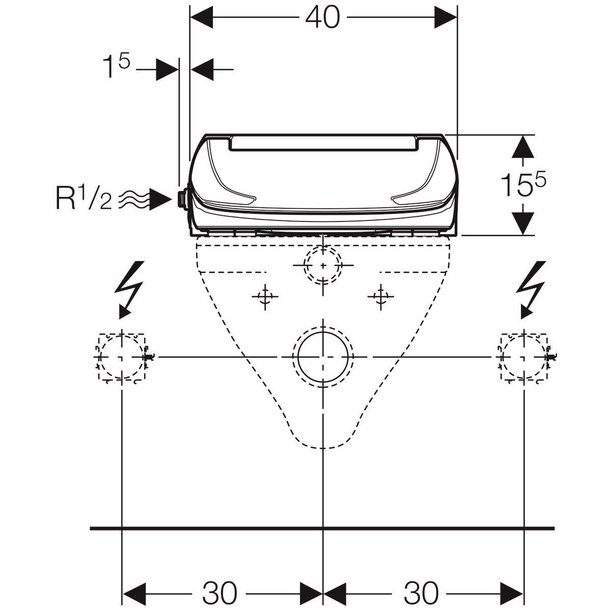 Geberit AquaClean 4000 Otomatik Taharet Sist. Klozet Kapağı