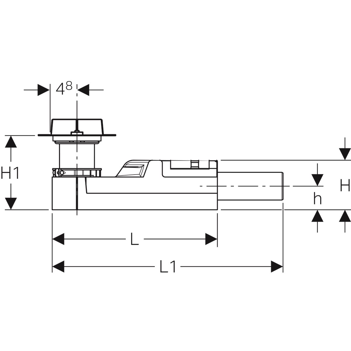 Geberit CleanLine Duş Kanalı Sifon Seti min. 90 mm Yükseklik 