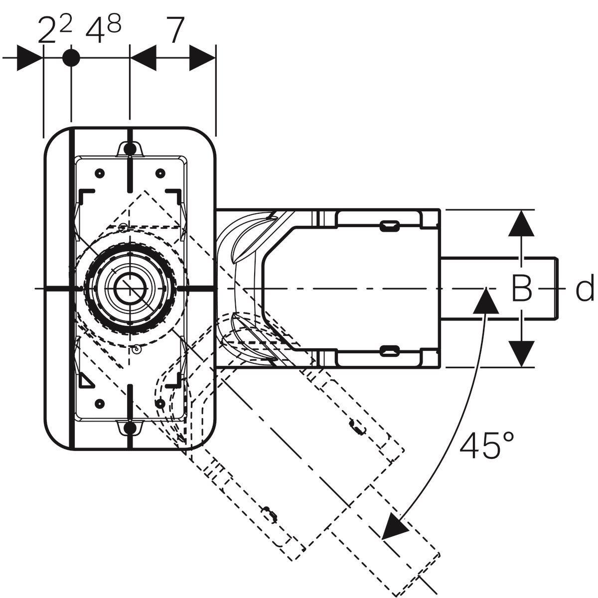 Geberit CleanLine Duş Kanalı Sifon Seti min. 65 mm Yükseklik