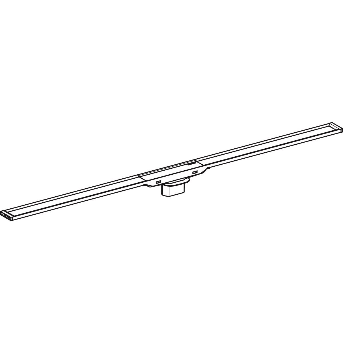 Geberit CleanLine20 Duş Kanalı Kapağı 30-90 cm Paslanmaz Çelik-Paslanmaz Kenar