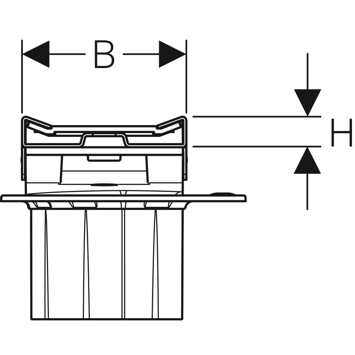 Geberit CleanLine20 Duş Kanalı Kapağı 30-130 cm Paslanmaz Çelik-Paslanmaz Kenar