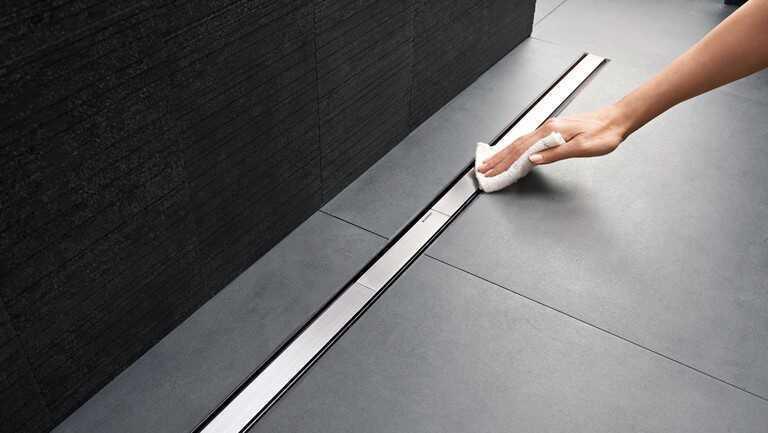 GEBERİT CLEANLİNE20 DUŞ KANALI SETİ 60 cm PASLANMAZ ÇELİK / KROM KENAR - 154.452.00.1