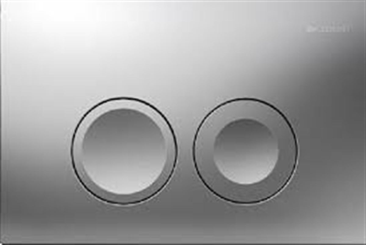 Geberit Delta 21 Kumanda Kapağı-Çift Basmalı-Mat Krom