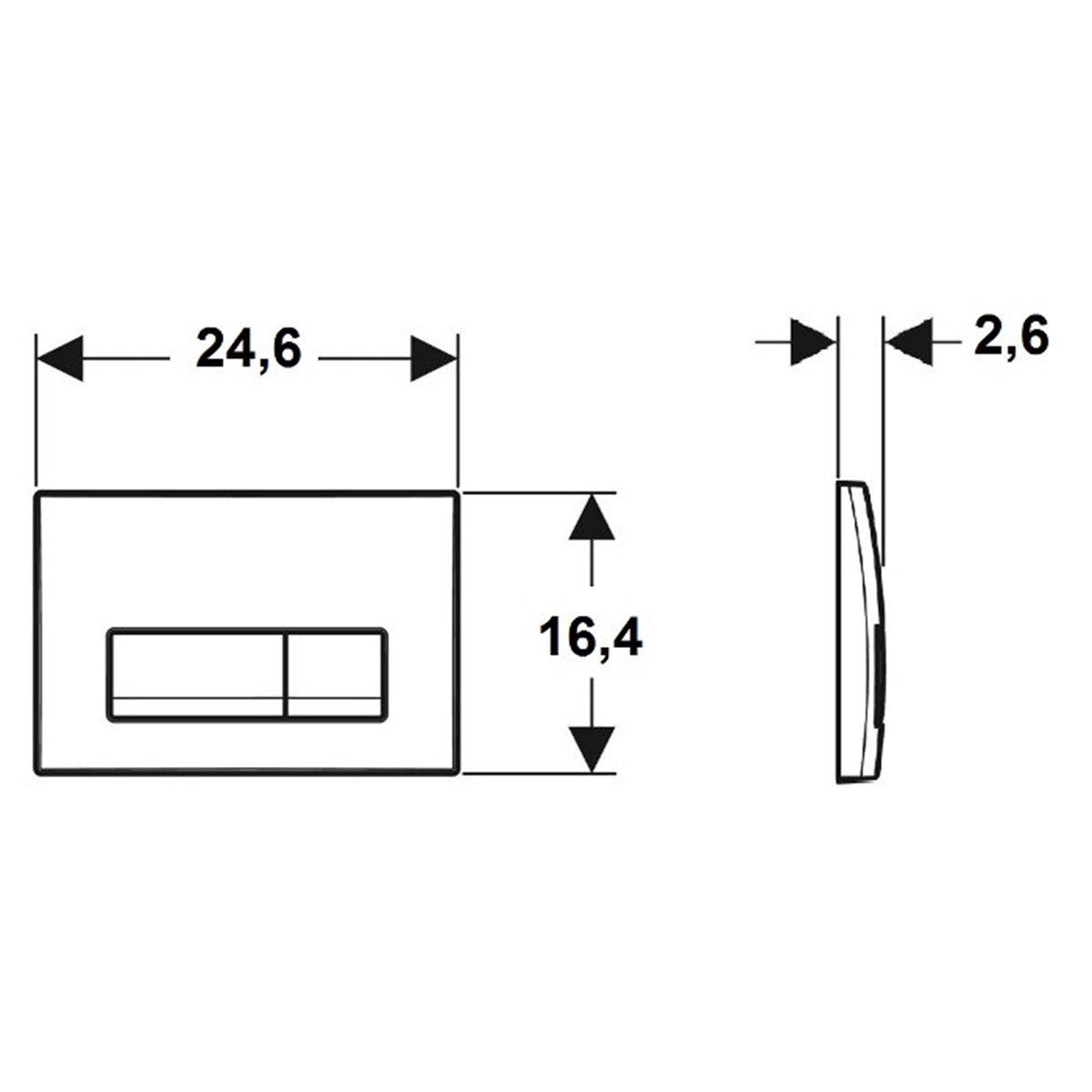 Geberit Delta50 Kamanda Kapağı Siyah  - 115.119.DW.1