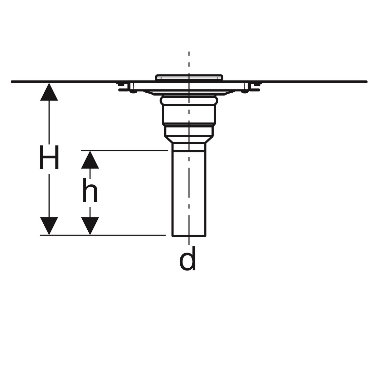 Geberit Duş İçin Yer Süzgeçi İçin Döşeme için Montaj Elemanı Alttan Çıkışlı 