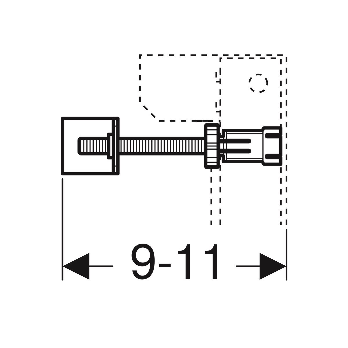 Geberit Duvara Bağlantı Aparatı - Duofix 8cmiçin