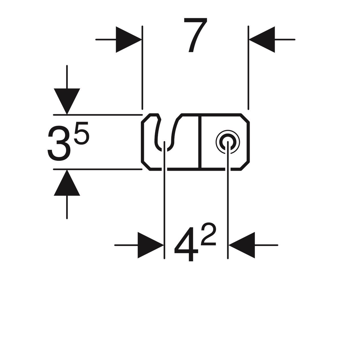Geberit Duvara Bağlantı Aparatı - Duofix 8cmiçin