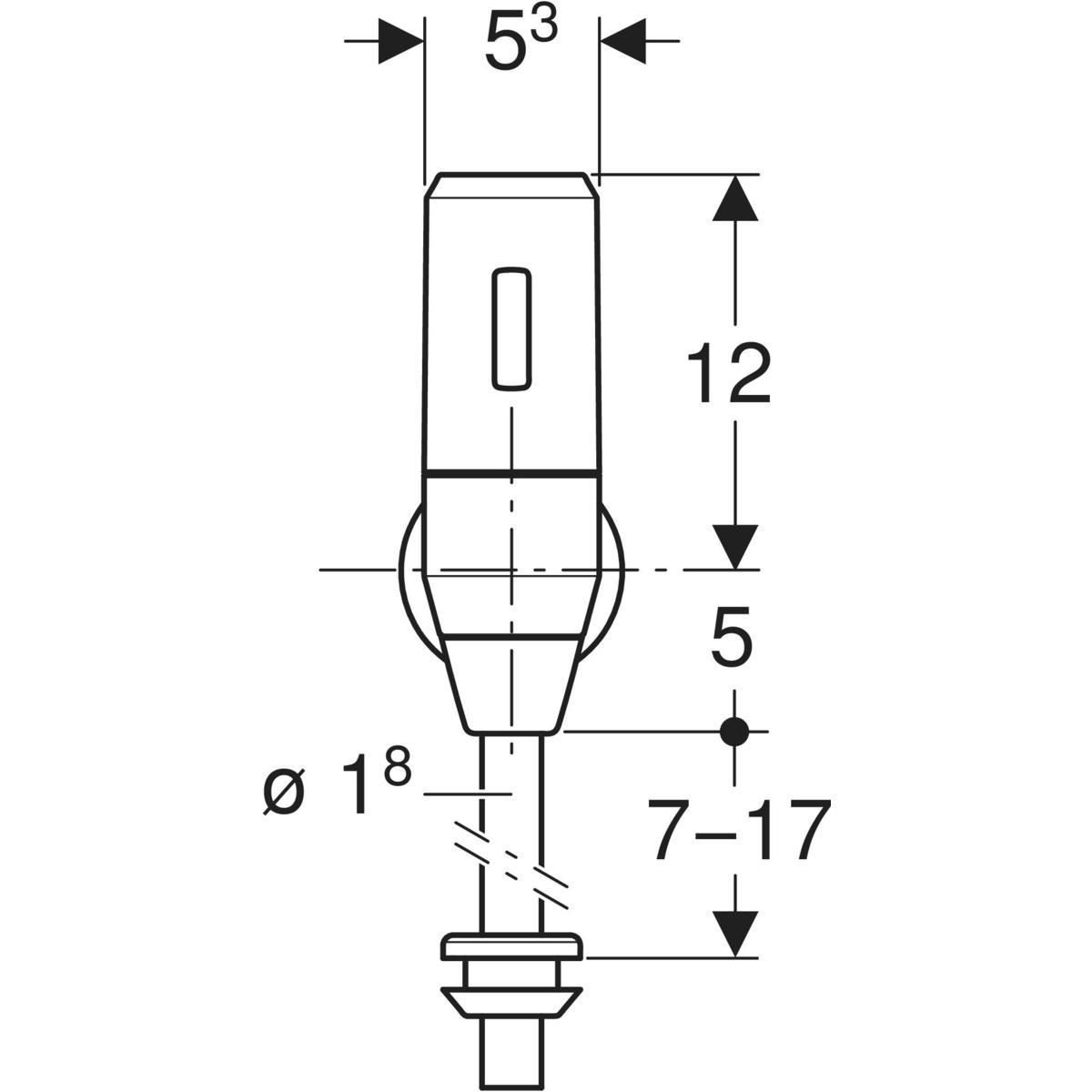 Geberit Fotoselli Yıkama Sistemi - Üstten girişli pisuvar için - 115.805.21.3