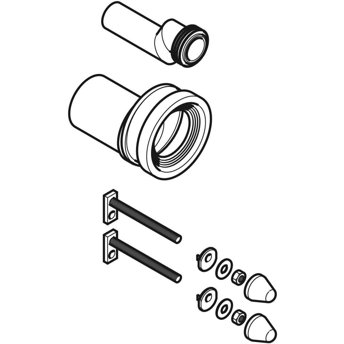 GEBERİT HDPE OFSETLİ ARA BORU SETİ DN80 - 405.116.00.1