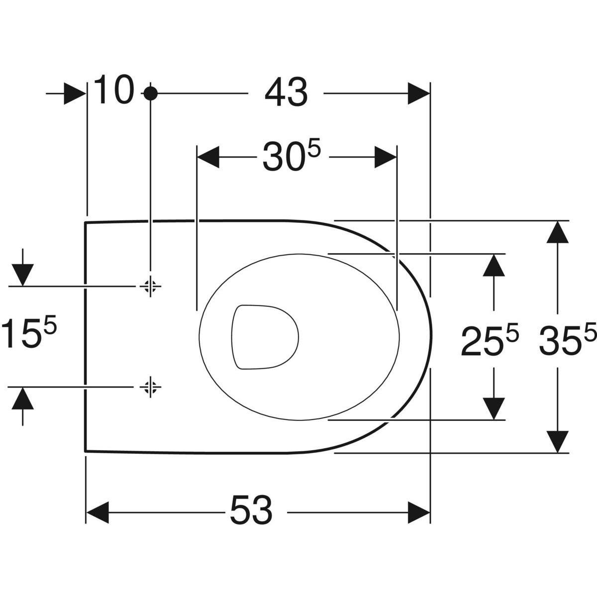 Geberit  iCon Asma Klozet 53 cm ( Soft Kapak Ses İzolasyon Contası Dahil) - 501.003.00.1