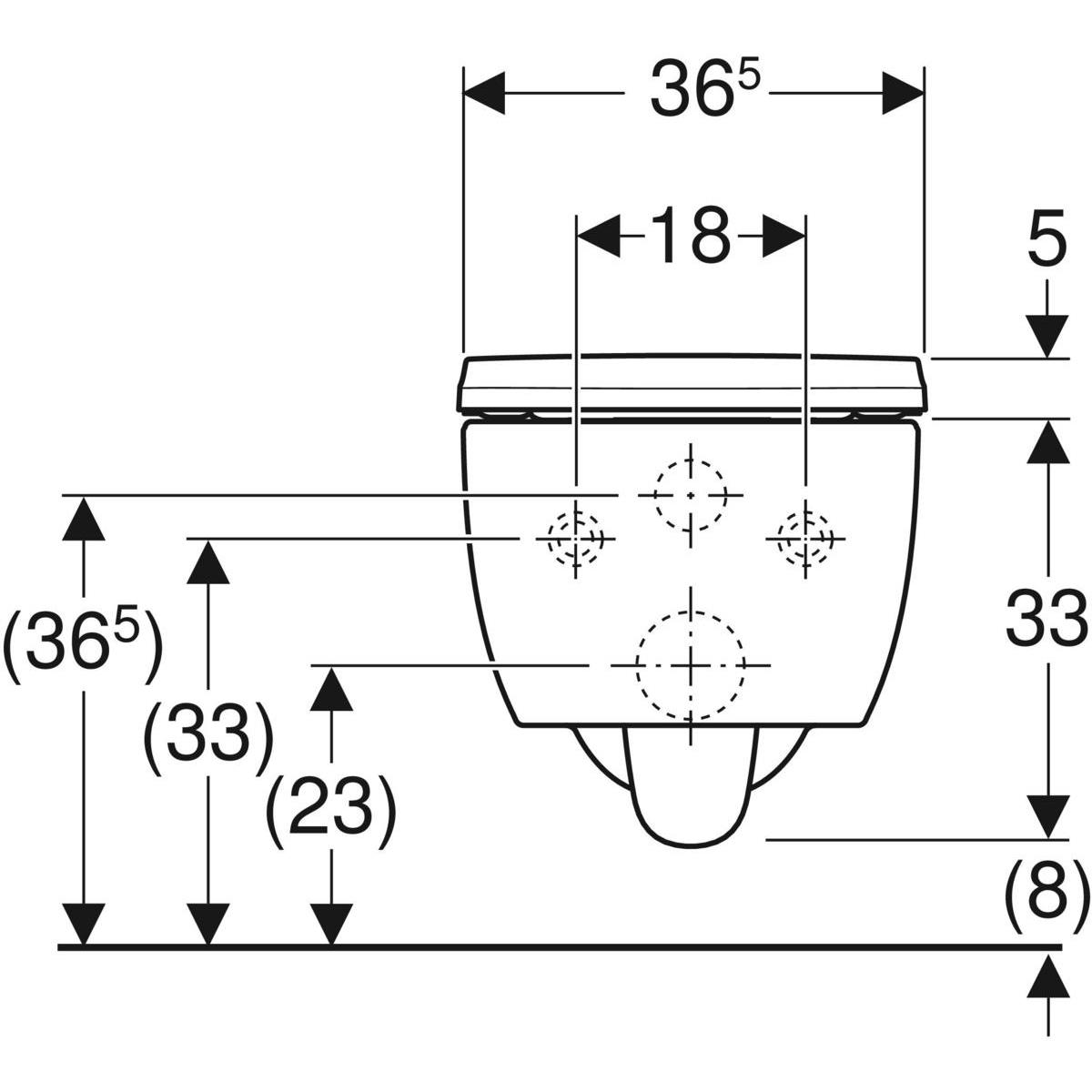 Geberit iCon Rimfree asma klozet, 53 cm (Soft Kapak Ses İzolasyon Contası Dahil ) - 501.002.00.1+500.835.01.1+156.050.00.1