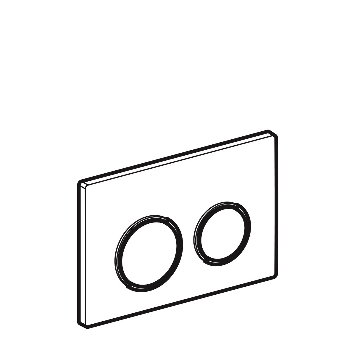 Geberit Kumanda Kapağı Omega20-Çift Önden/Üsten  Basmalı Beyaz/Parlak Krom/Beyaz