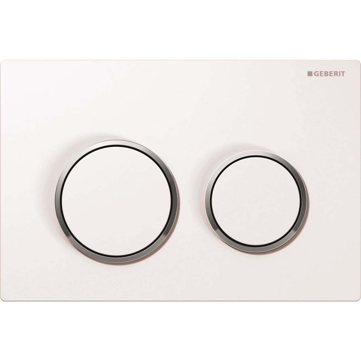 Geberit Kumanda Kapağı Omega20-Çift Önden/Üsten  Basmalı Beyaz/Parlak Krom/Beyaz