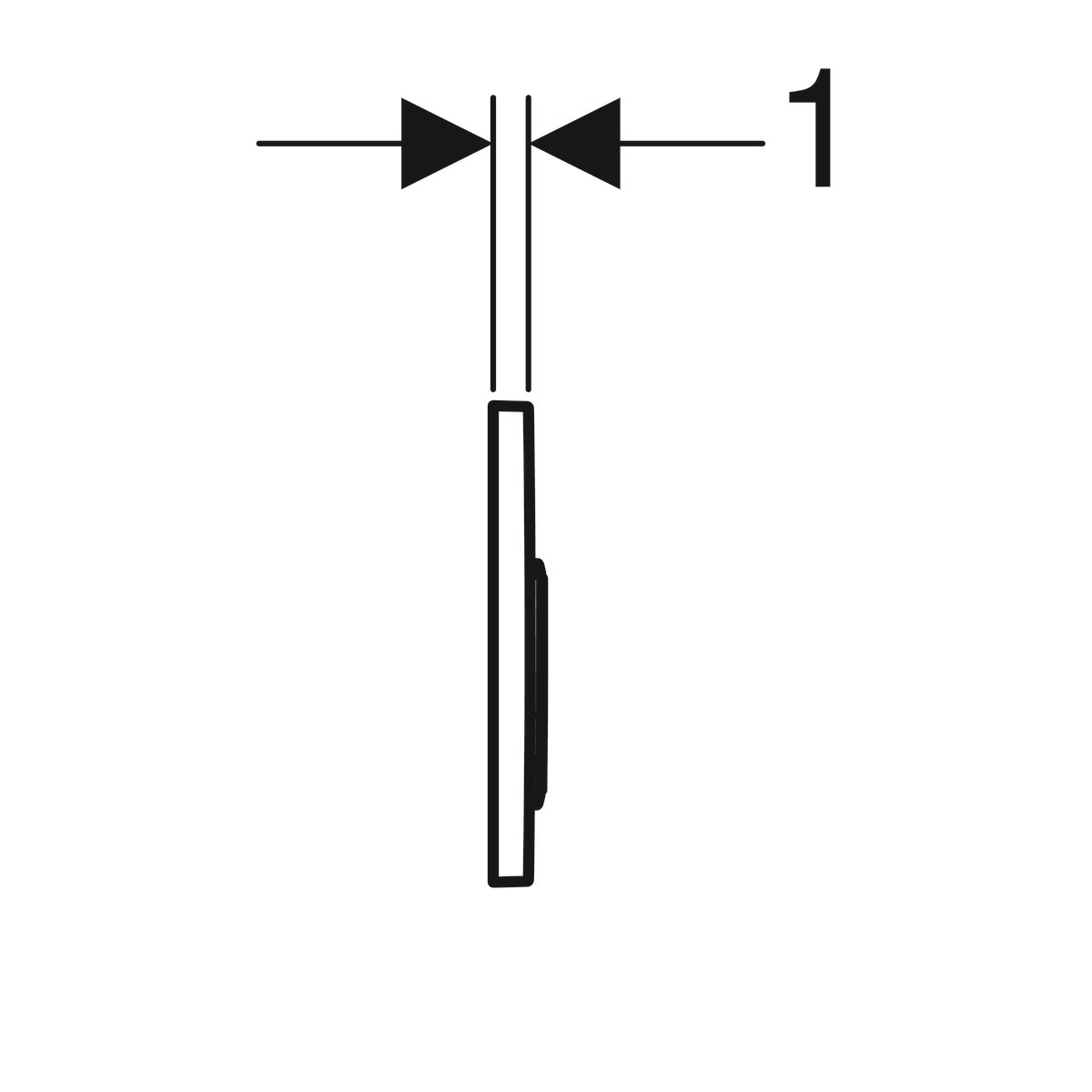 Geberit Kumanda Kapağı Omega20-Çift Önden/Üsten  Basmalı Beyaz/Parlak Krom/Beyaz