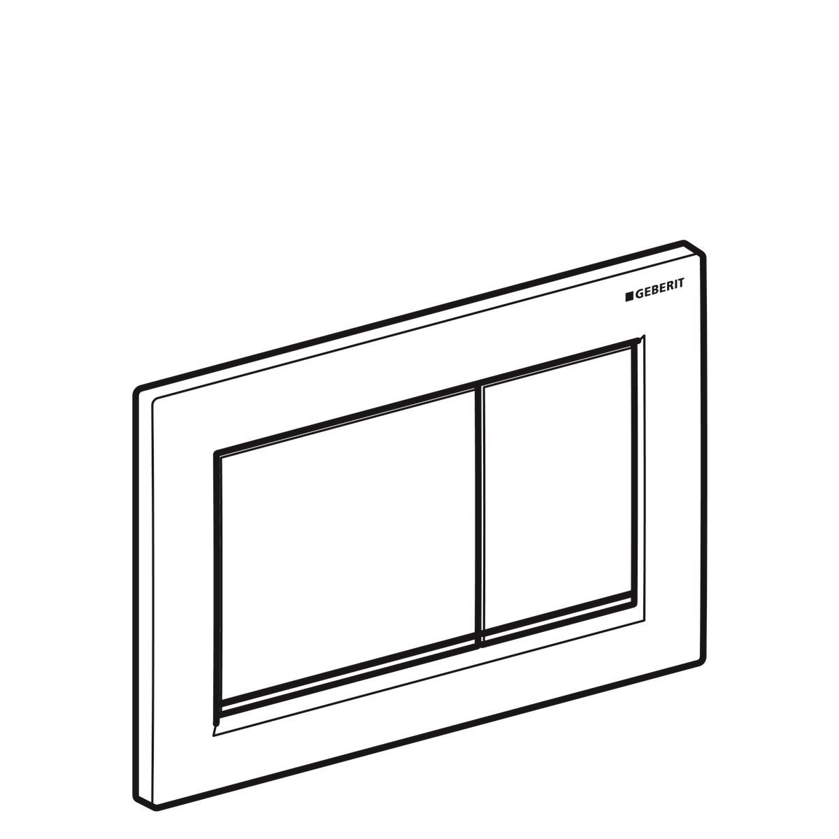 Geberit Kumanda Kapağı Omega30-Çift Önden/Üsten  Basmalı Parlak/Mat/Parlak