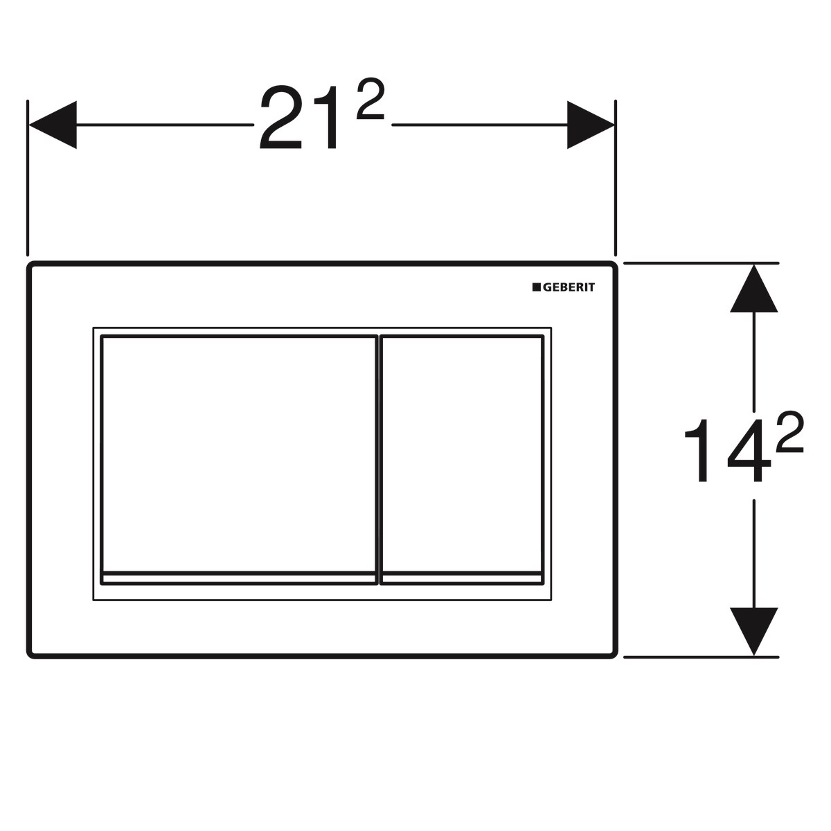 Geberit Kumanda Kapağı Omega30-Çift Önden/Üsten  Basmalı Beyaz/Altın/Beyaz